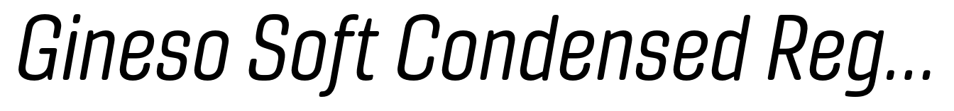 Gineso Soft Condensed Regular Italic